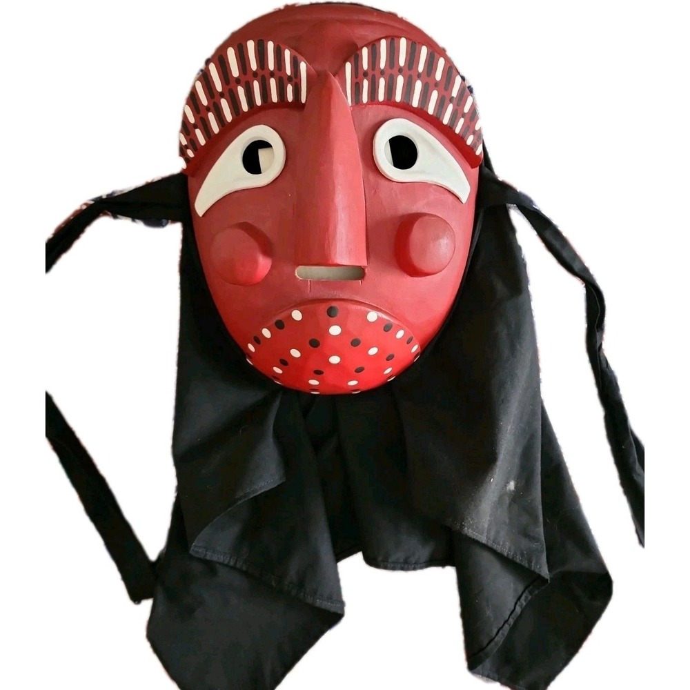 Hand-Carved Korean Mask Heoseong Drunken Monk – Yangju Byeolsandae Tal – Signed